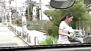 Japanese wife slammed open-air